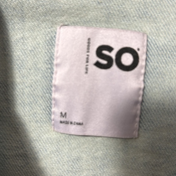 NWT SO Light Blue Denim Jean Jacket in Size‎ M - Picture 16 of 16